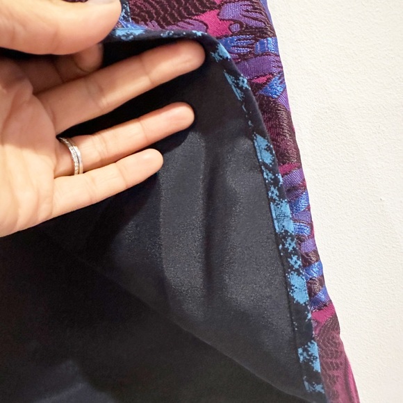 J. Crew Midnight Purple Floral Jacquard Skirt size 0 - Picture 6 of 7